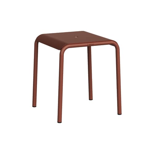 Tabouret Panorama métal rouge - TIPTOE - Rouge Brique - Acier thermolaqué