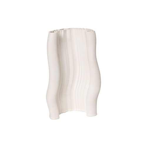 Vase Moire céramique blanc / L 19 x H 30 cm - Ferm Living - Blanc cassé - Grès