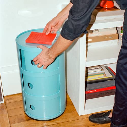 Ablage Componibili (1968) plastikmaterial blau / 3 Schubladen - Limitierte Auflage 25 Jahre MID - Kartell - Ocean Blue (Limited Edition) - ABS