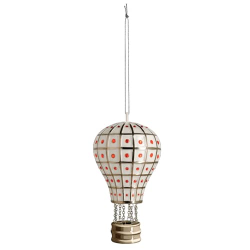 Boule de Noël Fleurs de Jorì céramique gris / Montgolfière - peint main / Seconde vie - Alessi - Montgolfière - Porcelaine