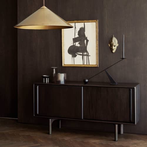 Buffet Flow bois marron / L 168 x H 82 cm - 2 portes coulissantes - Ethnicraft - L 168 cm - Acajou massif