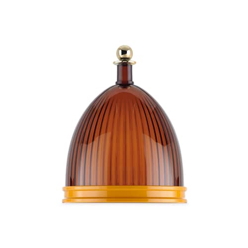 Centre de table La Coupole marron / Ø 24 cm x H 30,5 cm - Kartell - Cola / Moutarde - PMMA recyclé