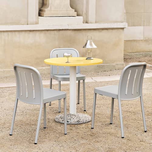 Chaise empilable Deville métal gris - Hay - Gris argent - 