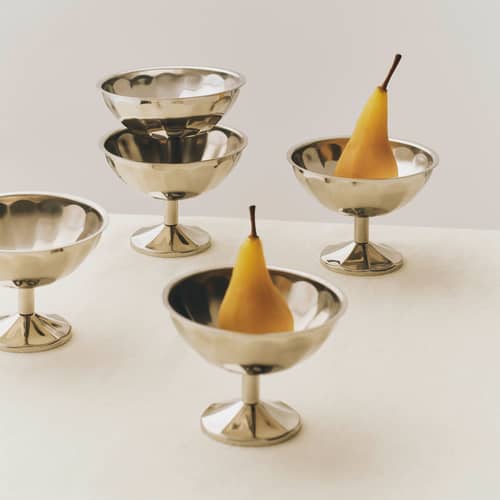 Eisbecher Italian metall silber - Hay - Stahl poliert - polierter rostfreier Stahl