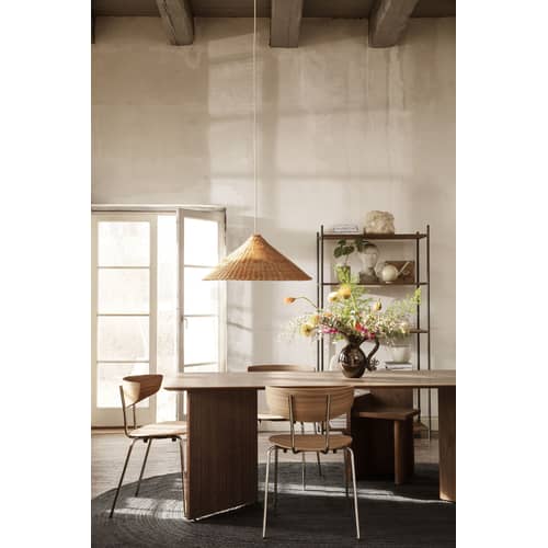 MÖBELZUBEHÖR Dou faser beige holz natur / Handgeflochtenes Rattan - Ø 68 x H 27 cm - Ferm Living - Ø 68 cm - Rattan