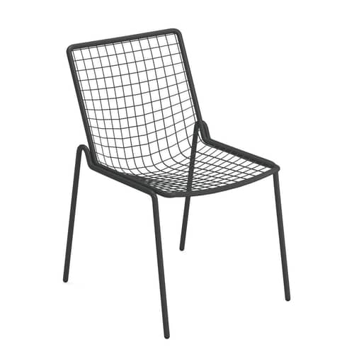 Sedia impilabile Rio R50 grigio metallo / Metallo - Emu - Ferro Vecchio - Acciaio