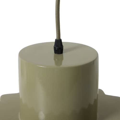 Suspension Stellar céramique vert / Ø 27 x H 30 cm - HK LIVING - Vert sauge - Grès émaillé