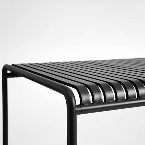 Table rectangulaire Palissade métal noir / 220 x 90 cm - Hay - Anthracite - Acier thermolaqué