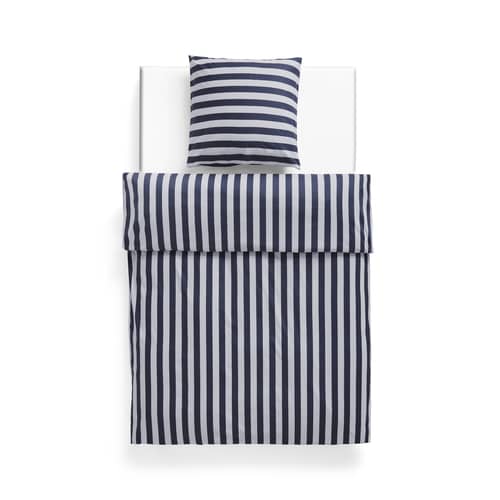 Taie d\'oreiller 65 x 65 cm Été tissu bleu / Coton Oeko-tex - Hay - Bleu nuit - Coton Oeko-Tex