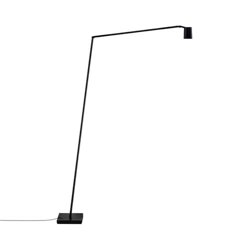 Lampada a stelo Untitled Spot metallo nero / LED - orientabile - Nemo - Testa cilindrica / Nera - Alluminio, Tecnopolimero