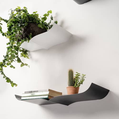 Wandregal Nori metall schwarz / L 60 cm - Opinion Ciatti - Schwarz mattiert - Stahl