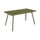 rechteckiger Tisch Luxembourg metall grün / 143 x 80 cm (6 Personen) - Sonnenschirm Loch - Fermob