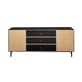 Buffet Essence bois noir / L 180 x H 75 cm - rotin - Maison Sarah Lavoine