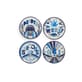 Set de 4 dessous de verre Druggist céramique / Porcelaine & or - Jonathan Adler
