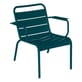 Fauteuil lounge Luxembourg métal bleu / Dossier droit - Fermob