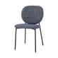 Chaise rembourrée Percey tissu bleu - Bloomingville
