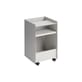Desserte à roulettes Folded Low métal gris / Ouvert - H 61,5 cm - Muuto