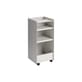 Servierwagen auf Rollen Folded Tall metall grau / Aufgeklappt – H 83,7 cm - Muuto