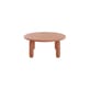 Table basse Undique Mas bois orange / Ø 85 x H 30 cm - Patricia Urquiola, 2023 - Kartell