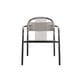 Cleo Stackable Lounge chair with armrests plastic material grey / Polypropylene rope - Vincent Sheppard
