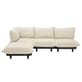 Canapé de jardin 4 places Paletti set tissu blanc / Accoudoir gauche - L 280 x 190 cm - Fatboy