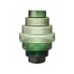 Vase Steps Large verre vert / Ø 35 x H 50 cm - soufflé bouche - POLSPOTTEN
