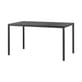 Tavolo rettangolare Piave corian nero / 140 x 80 cm - Laminato testurizzato - NARDI