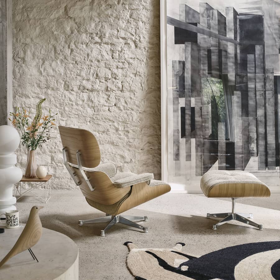 Set fauteuil & repose-pieds Lounge Chair & Ottoman Vitra - Idée déco cocooning