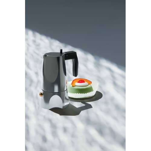 Alessi Ossidiana Italian espresso maker - black steel | Made