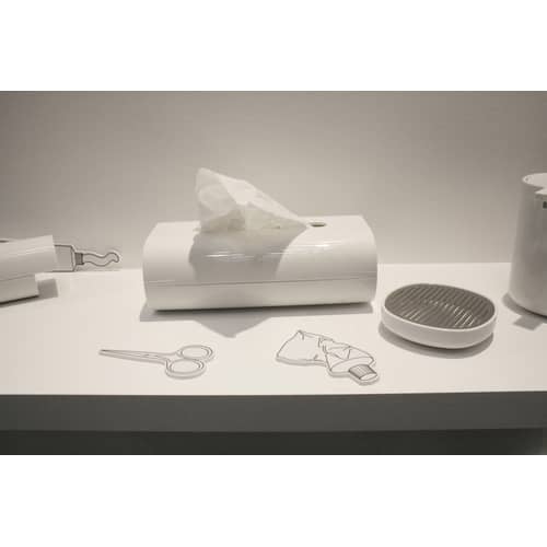 ALESSI ティッシュボックス　ホワイトBIRILLO　PL07W Birillo: Tissue box by Piero Lissoni | Alessi