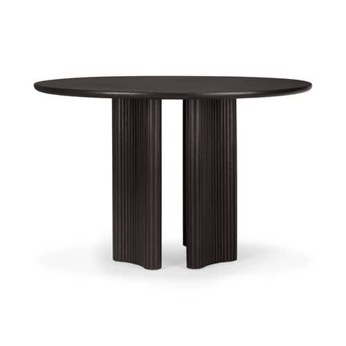 Table d'appoint ronde Roller Max en acajou - Marron