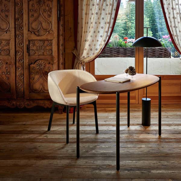 Bureau Lunat bois naturel / 119 x 59 cm - Noyer - Kartell