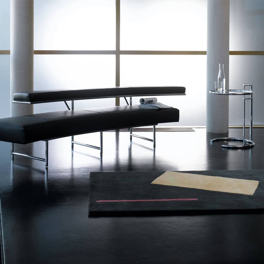 Table d'appoint E 1027 métal verre / Eileen Gray, 1927 - Hauteur réglable - ClassiCon