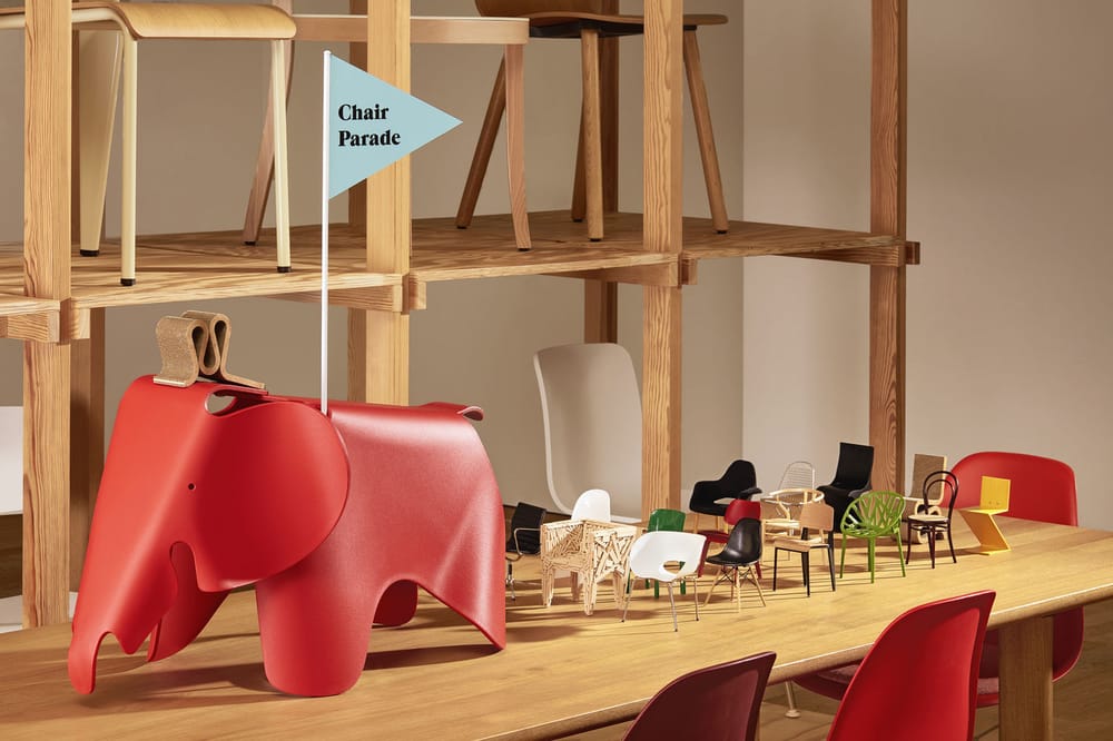 Vitra Rood Blauwe Stoel Miniature - blue yellow red black | Made
