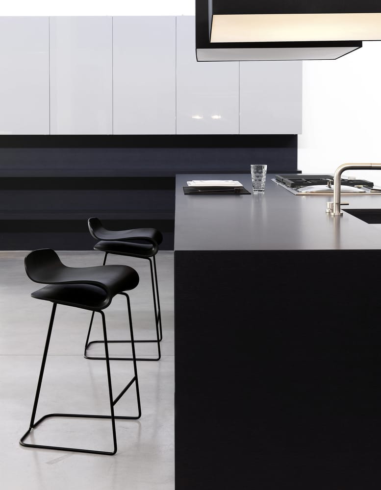 Bar stool BCN Kristalia H 66 cm - Black - Plastic material | Made