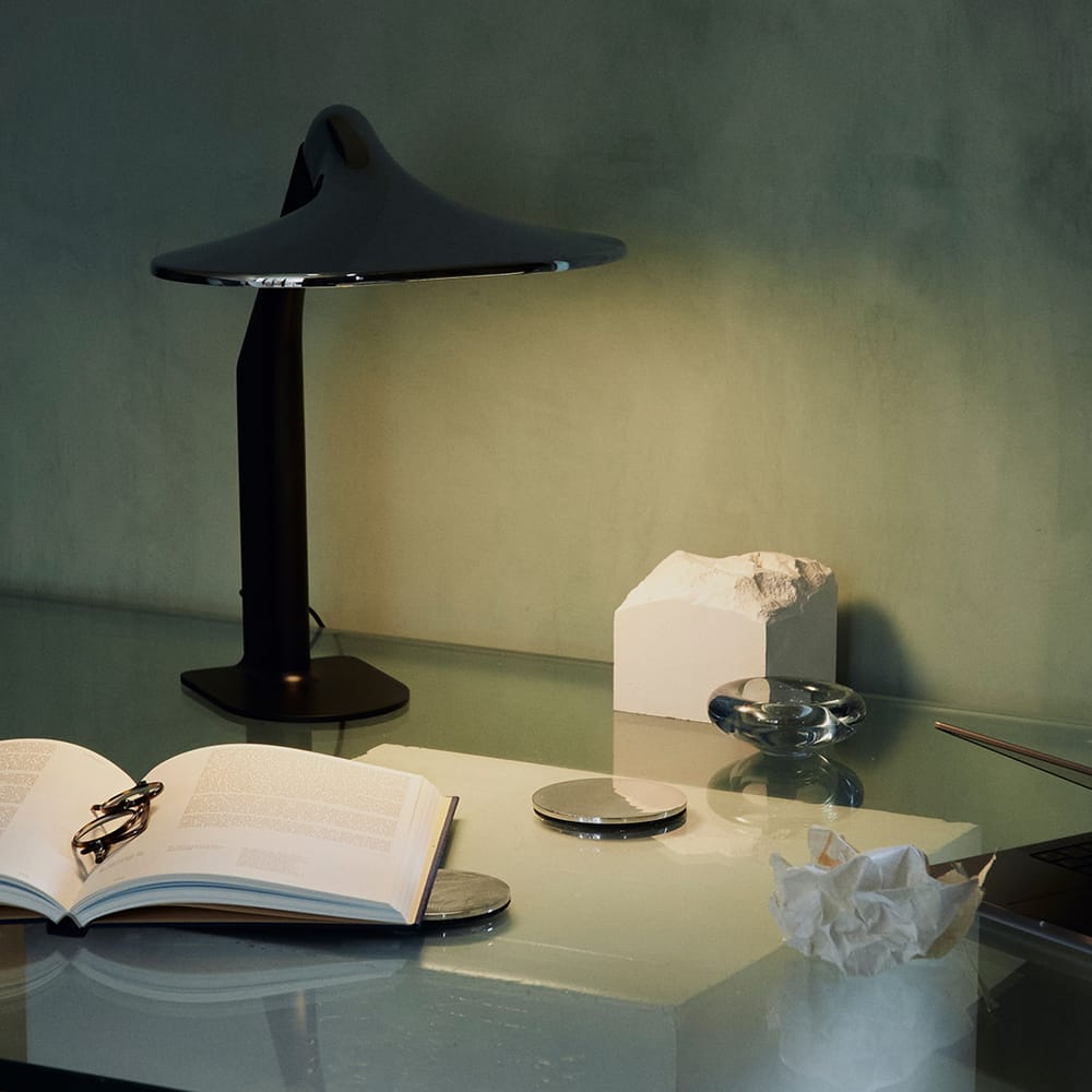 Ambientec TURN Lampe de bureau sans fil en acier inoxydable Acier inoxydable - AMBIENTEC THÉM