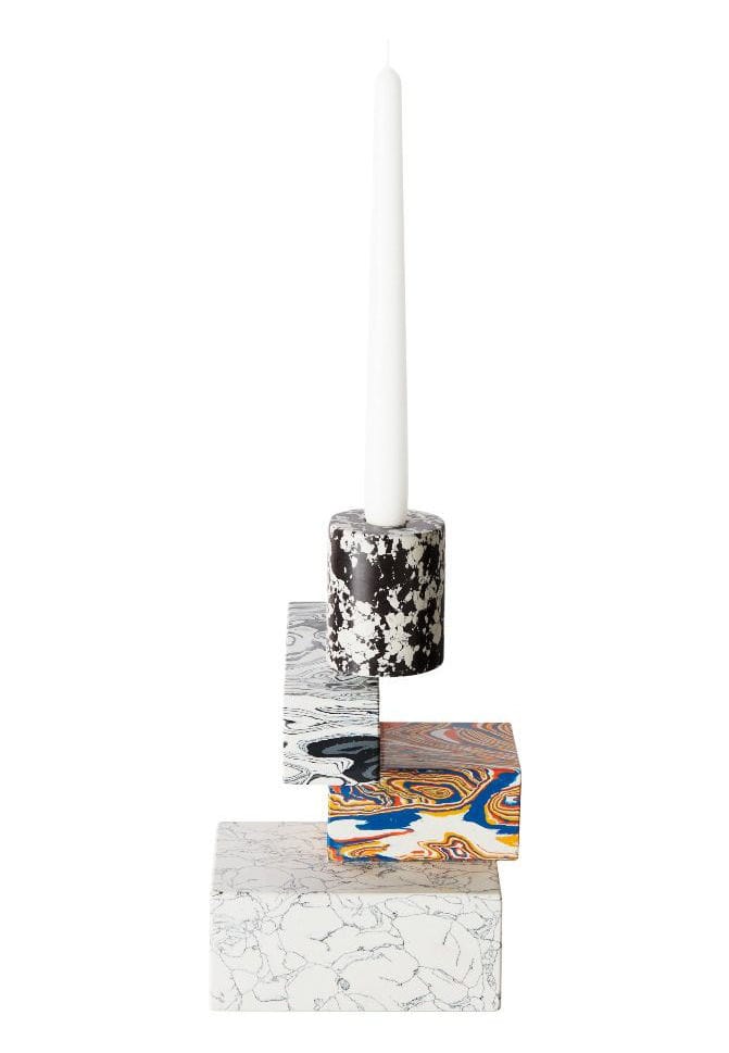 TOM DIXON Swirl Multi 大理石 キャンドルスタンド Tom Dixon Swirl Multi Candelabra - white multicoulered black