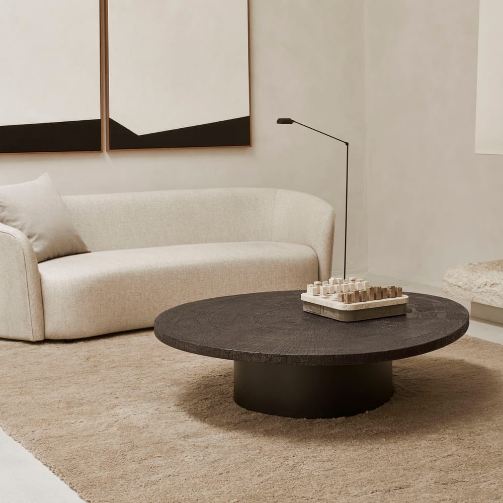 Coffee table Slice Ethnicraft / 138 x 123 x H 33 cm - Brown