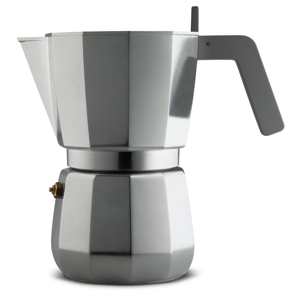 Caffettiera Italiana AMONIDA 6 Tazze: La Moka Tradizionale In Acciaio E Vetro. Adatta A Induzione E Gas, Con Manico Antiscottatura E Valvola Di Sicurezza.