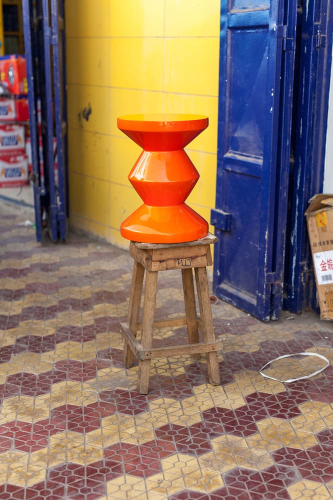Pols Potten Zig Zag Stool - orange | Made In Design UK