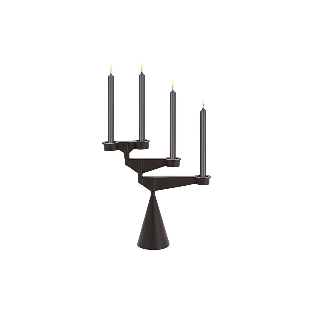 Tom Dixon Spin Mini Candelabra - black | Made In Design UK