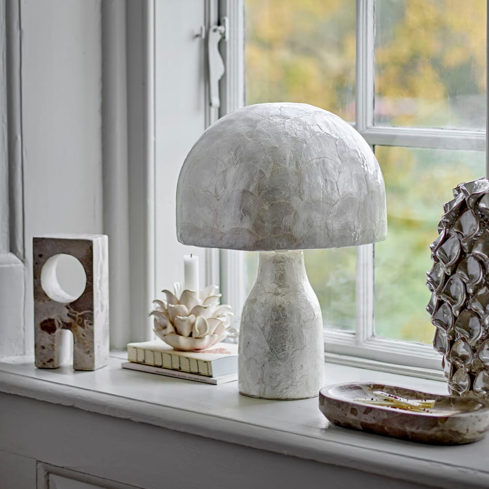 Table lamp Adria Bloomingville / Capiz shell - H 43 cm - Silver