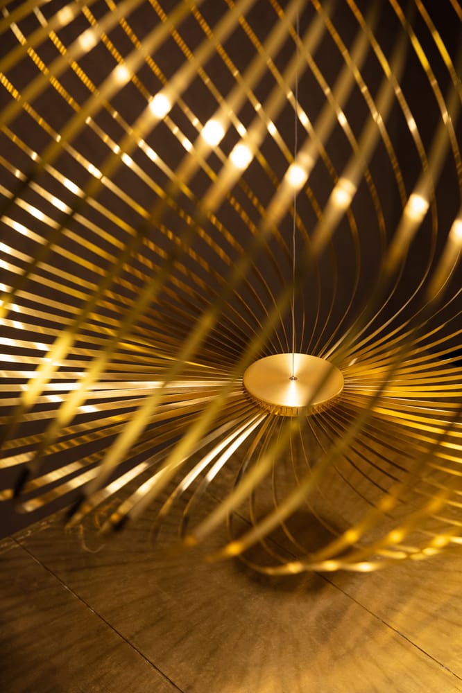 Tom Dixon Spring Medium LED Pendant - brass | Made In Design UK