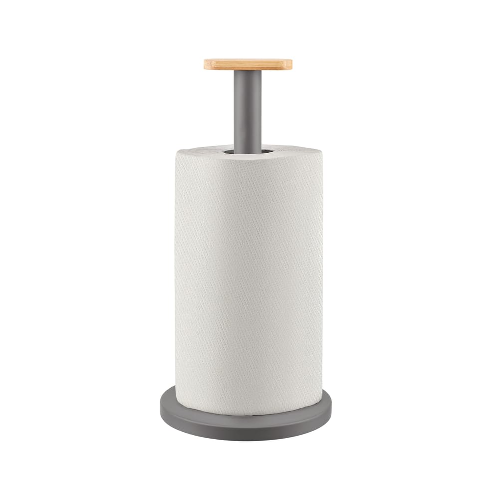 Portarotolo Per Carta In Acciaio Nero, Con Striscia Magnetica E Base Stabile, Dimensioni 24,5x6,5x5 Cm, Per Cucina E Bagno – Elegante E Moderno