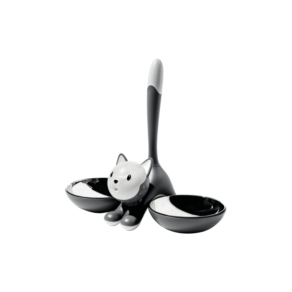 Dish Tigrito Alessi For cats - Grey - Plastic material | Made In