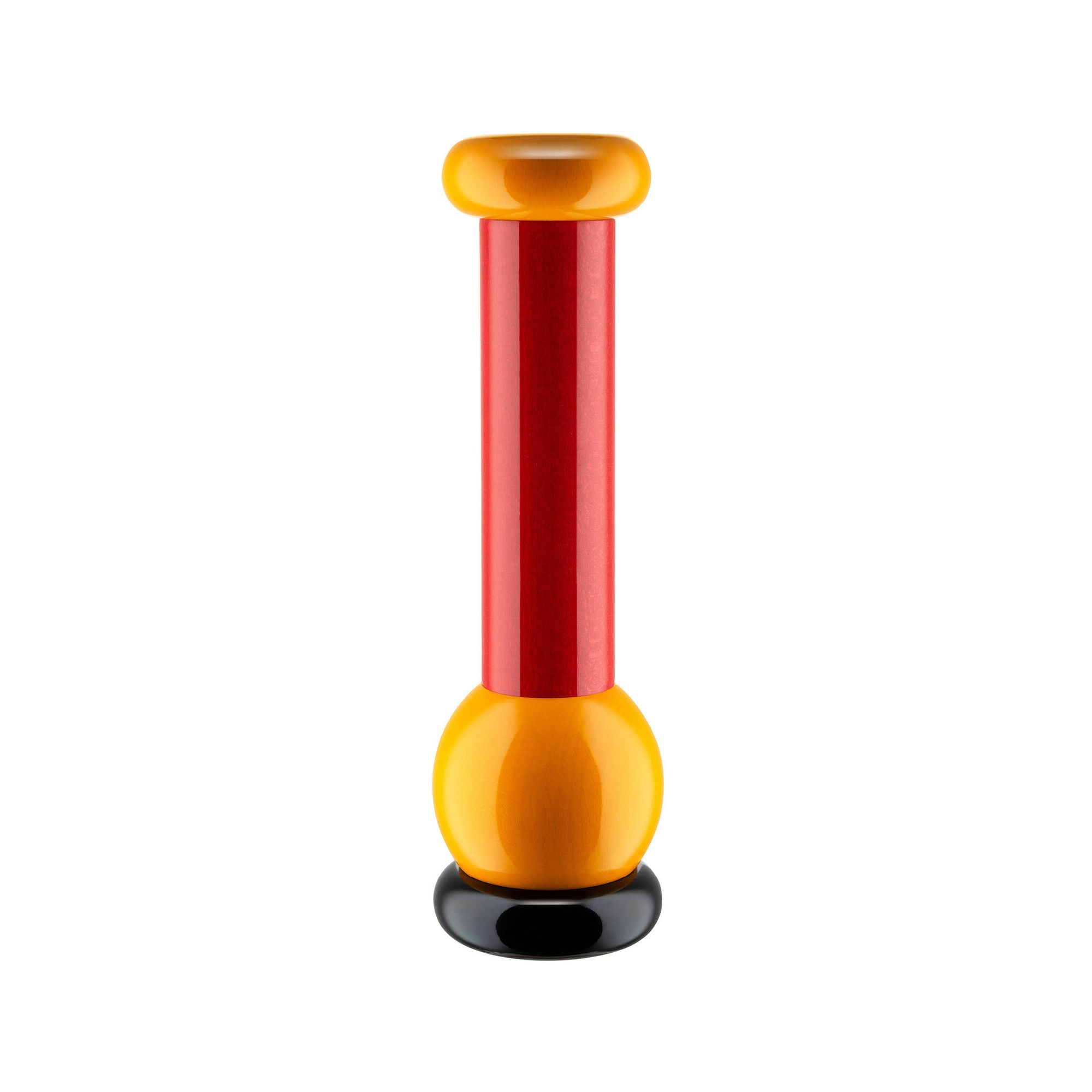 Alessi / By Ettore Sottsass - H 23 cm Spice mill - yellow red