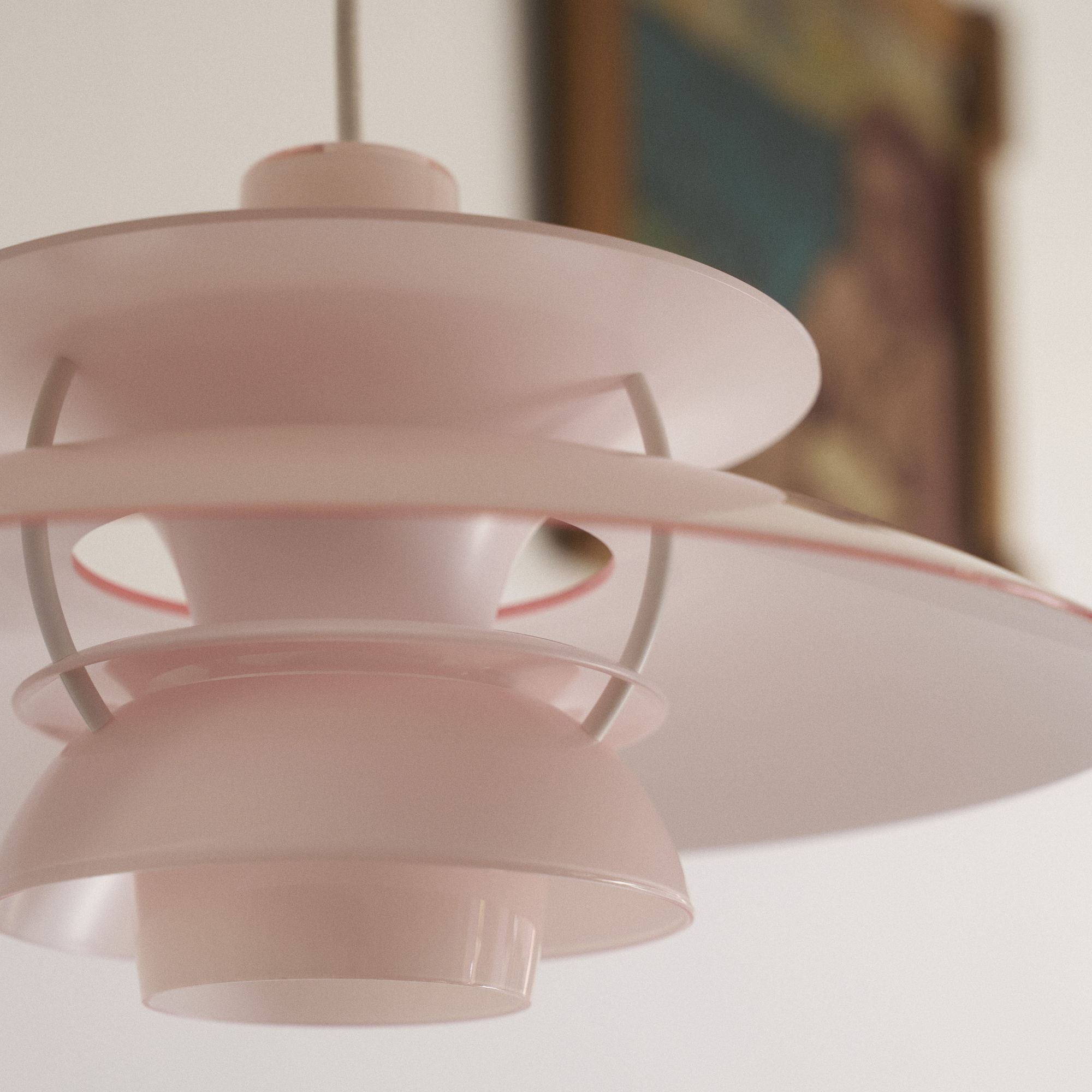 Suspension PH 5 Opal Louis Poulsen - idée suspension salon