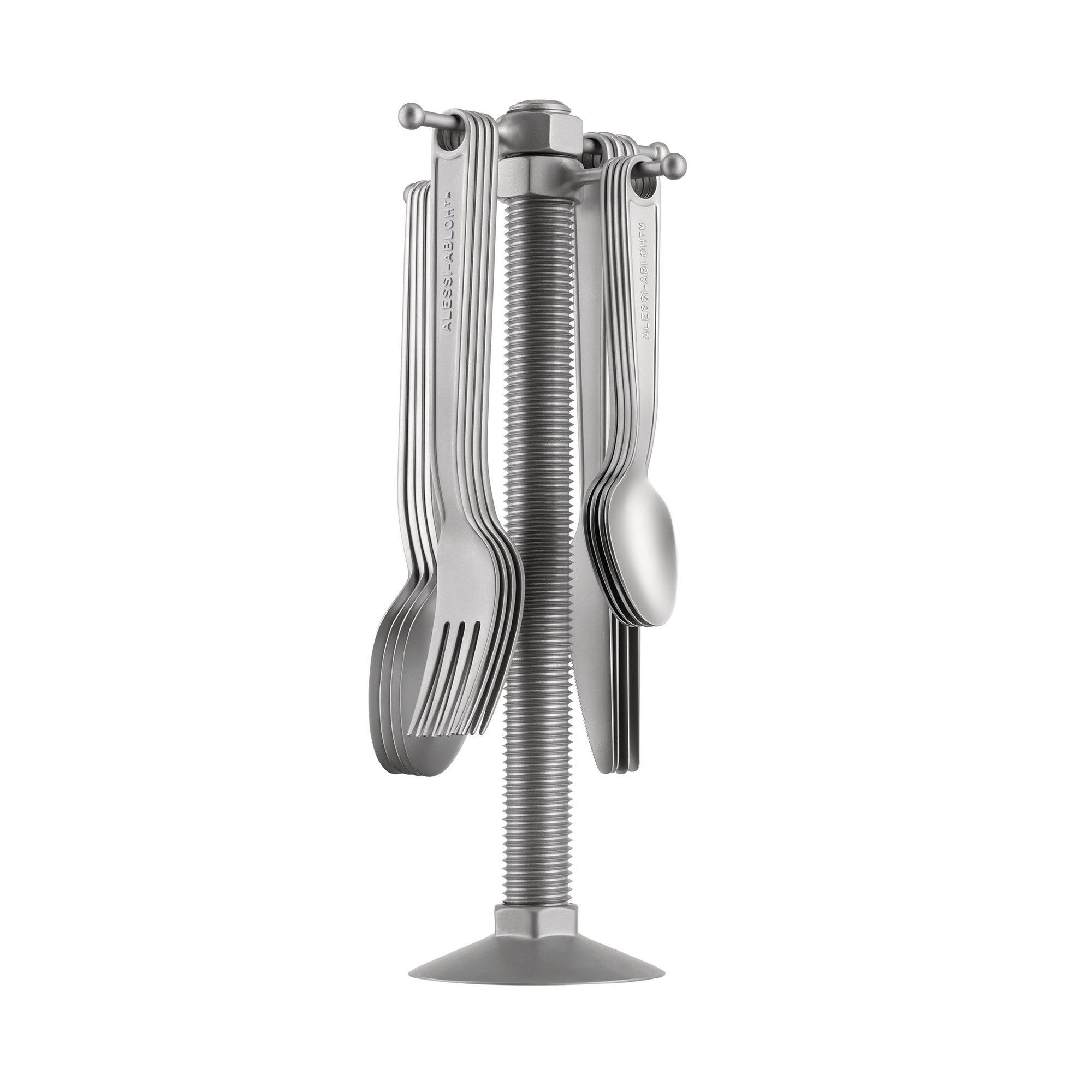 Besteckgarnitur Conversational Objects von Alessi - stahl mattiert