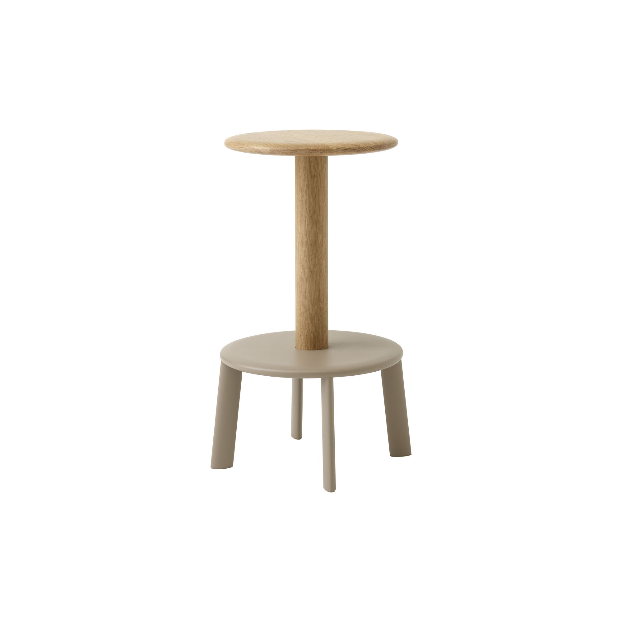 Sgabello impilabile stile industrial in metallo grigio - Farley