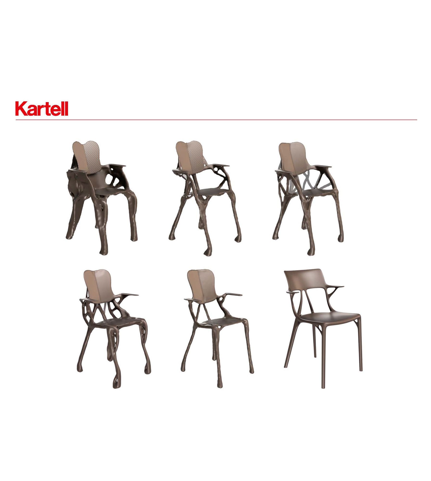 Kartell A.I Armchair - titanium | Made In Design UK